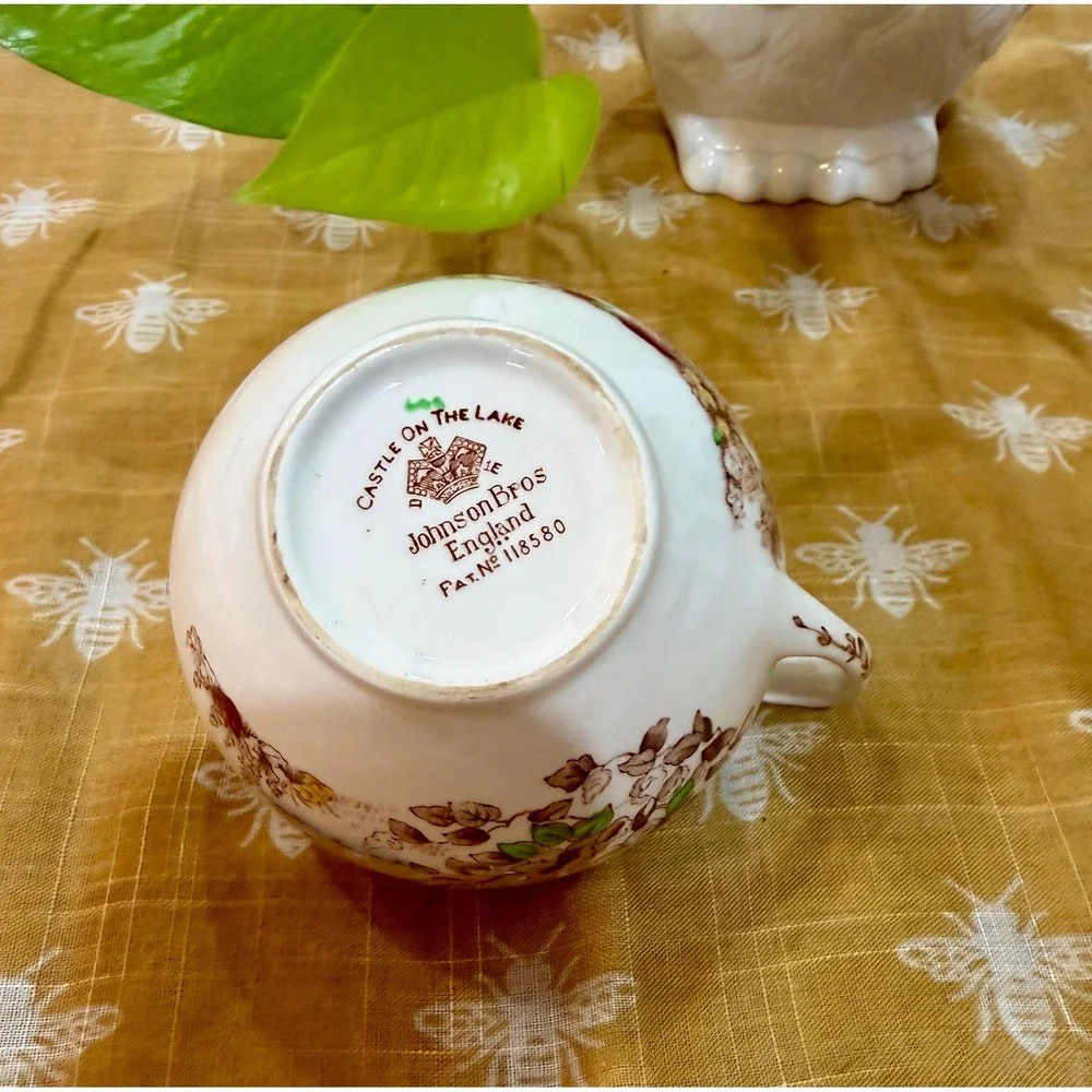 Vintage Johnson Brothers Castle on the Lake Creamer‎